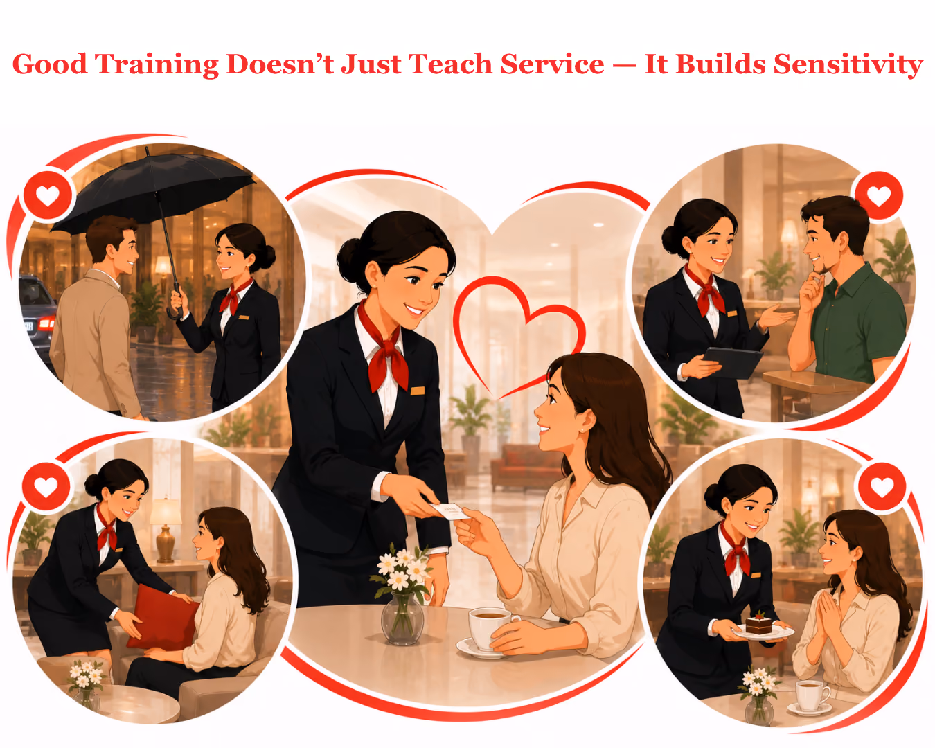 HTI hospitality training session building sensitivity and guest-reading skills